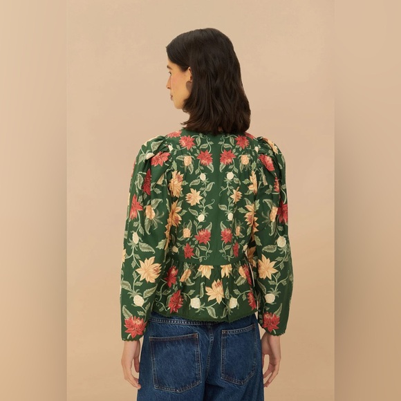 FARM RIO Green Pineapple Garden Blouse - Picture 3 of 3